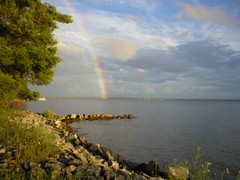 rainbow on Lake Huron